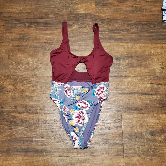 The Bikini Lab S Floral Color Block Swimsuit Onepiece - Picture 1 of 4